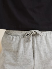 Black/Grey Harvard Jersey Short Pyjama Set - Image 4 of 11
