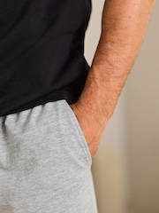 Black/Grey Harvard Jersey Short Pyjama Set - Image 5 of 11