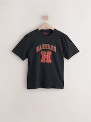 Black/Grey Harvard Jersey Short Pyjama Set - Image 8 of 11
