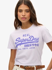 Superdry Purple VL Neon Slim Fit T-Shirt - Image 2 of 8