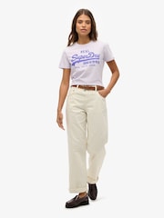 Superdry Purple VL Neon Slim Fit T-Shirt - Image 3 of 8