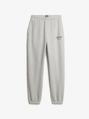 Superdry Grey Marl Ath Ess Boyfriend 100% Cotton Joggers - Image 1 of 2