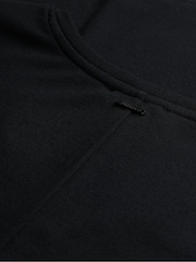 Superdry Black Short Sleeve V-Neck Midi Jersey 100% Cotton. Dress - Image 6 of 6
