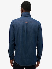 Superdry Rinse Wash Essentials Long Sleeve Denim Shirt - Image 2 of 6