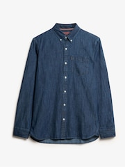 Superdry Rinse Wash Essentials Long Sleeve Denim Shirt - Image 5 of 6