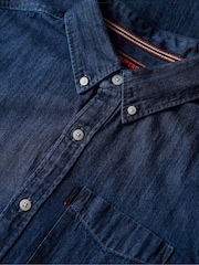 Superdry Rinse Wash Essentials Long Sleeve Denim Shirt - Image 6 of 6
