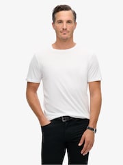 Superdry White Classic Essential Relaxed T-Shirt - Image 1 of 5