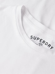 Superdry White Classic Essential Relaxed T-Shirt - Image 5 of 5