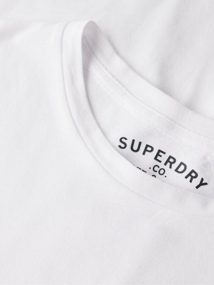 Superdry White Classic Essential Relaxed T-Shirt - Image 5 of 5