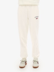 Superdry Desert Bone Off White Ath Ess Boyfriend 100% Cotton Joggers - Image 1 of 6