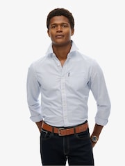 Superdry Blue Dark Essentials Oxford Shirt - Image 1 of 1