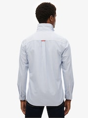 Superdry Blue Dark Essentials Oxford Shirt - Image 2 of 6