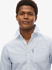 Superdry Blue Dark Essentials Oxford Shirt - Image 3 of 6