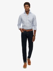 Superdry Blue Dark Essentials Oxford Shirt - Image 4 of 6
