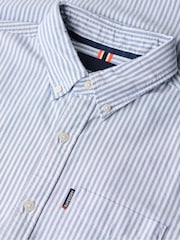 Superdry Blue Dark Essentials Oxford Shirt - Image 6 of 6