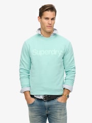 Superdry Grey Coro Logo City Crew Neck Sweatshirt - Image 1 of 3