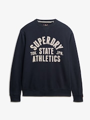 Azul - Superdry Athletic Essential Loose Fit Hoodie - Imagen 8 de 9