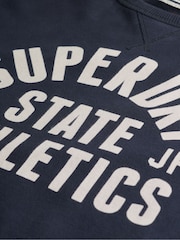 Azul - Superdry Athletic Essential Loose Fit Hoodie - Imagen 9 de 9
