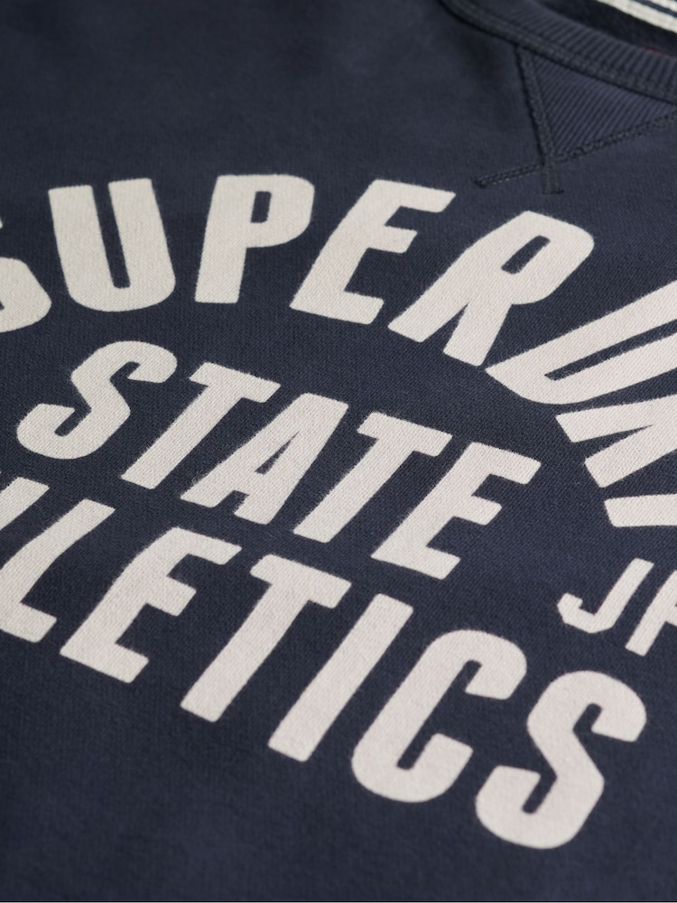 Azul - Superdry Athletic Essential Loose Fit Hoodie - Imagen 9 de 9