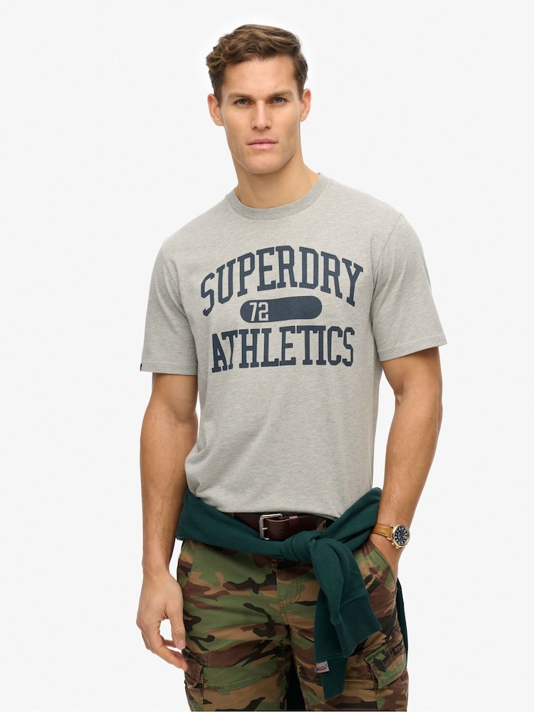 Cinza - Camiseta Superdry Athletic Essential Relaxed - Imagem 1 de 4