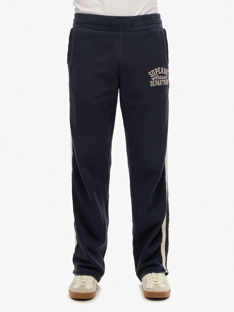 Superdry Blue Athletic Essentials Straight Fit Joggers - Image 4 of 7