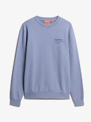 Superdry Blue Coro Logo City Crew Neck Sweatshirt - Image 5 of 5