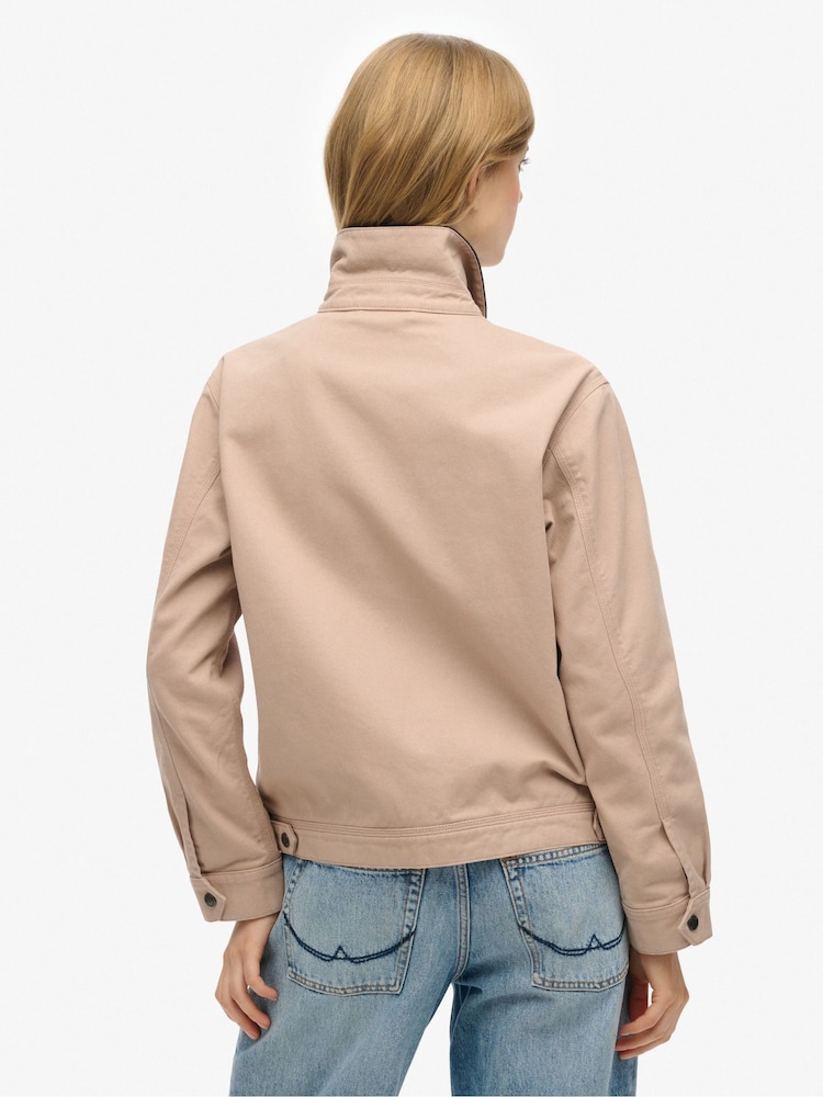 Superdry Brown 100% Cotton Corduroy Collar Ranch Jacket - Image 2 of 5