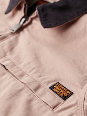Superdry Brown 100% Cotton Corduroy Collar Ranch Jacket - Image 5 of 5