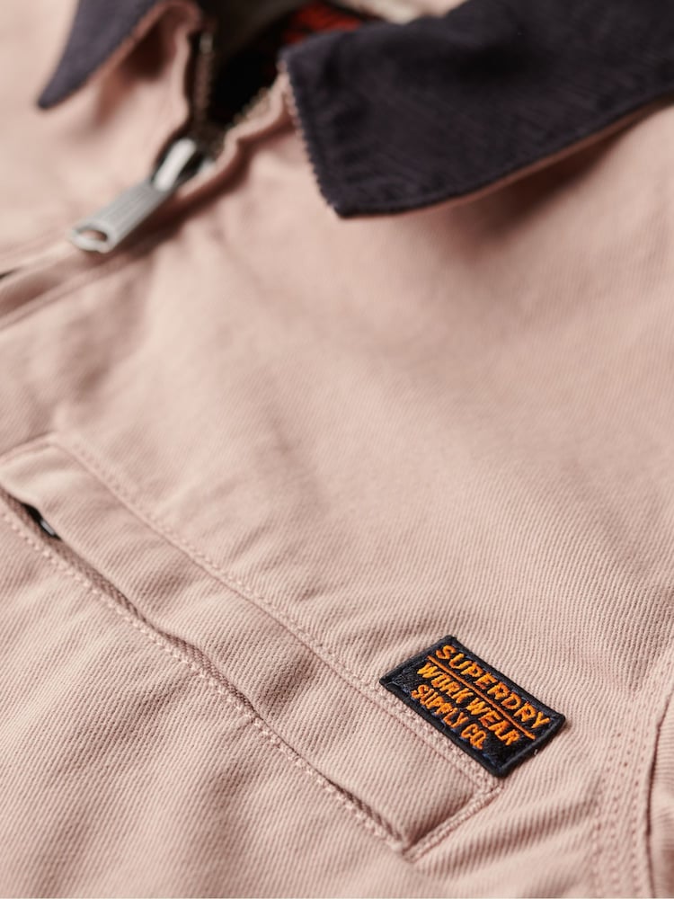 Superdry Brown 100% Cotton Corduroy Collar Ranch Jacket - Image 5 of 5