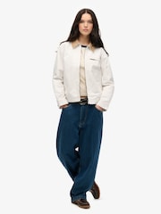 Superdry Off White 100% Cotton Corduroy Collar Ranch Jacket - Image 3 of 6