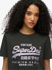 Superdry Black VL Metallic Relaxed T-Shirt - Image 3 of 6