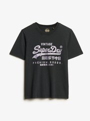 Superdry Black VL Metallic Relaxed T-Shirt - Image 4 of 6