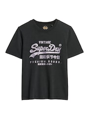Superdry Black VL Metallic Relaxed T-Shirt - Image 5 of 6