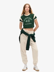 Verde esmalte - Superdry Athletic Graphic Ringer 100% Cotton T-Shirt - Imagen 2 de 6