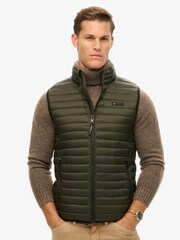 Superdry Olive Green Fuji Lite Slim Fit Gilet - Image 2 of 6