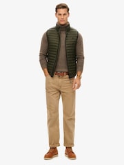 Superdry Olive Green Fuji Lite Slim Fit Gilet - Image 3 of 6