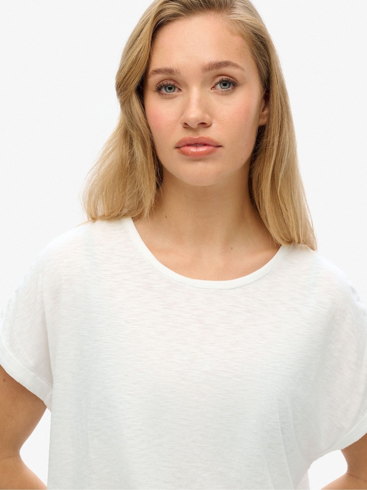 Superdry Optic White Studios Loose T-Shirt - Image 3 of 6