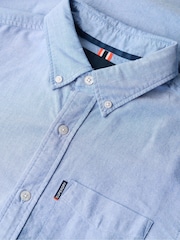 Superdry Light Blue Essentials Oxford Shirt - Image 5 of 10