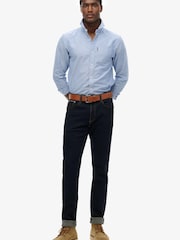 Superdry Light Blue Essentials Oxford Shirt - Image 7 of 10
