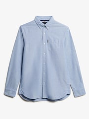 Superdry Light Blue Essentials Oxford Shirt - Image 8 of 10