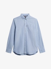 Superdry Light Blue Essentials Oxford Shirt - Image 9 of 10