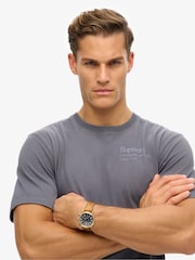 Grau - Superdry Core Logo City Loose Fit T-Shirt - Bild 3 von 4