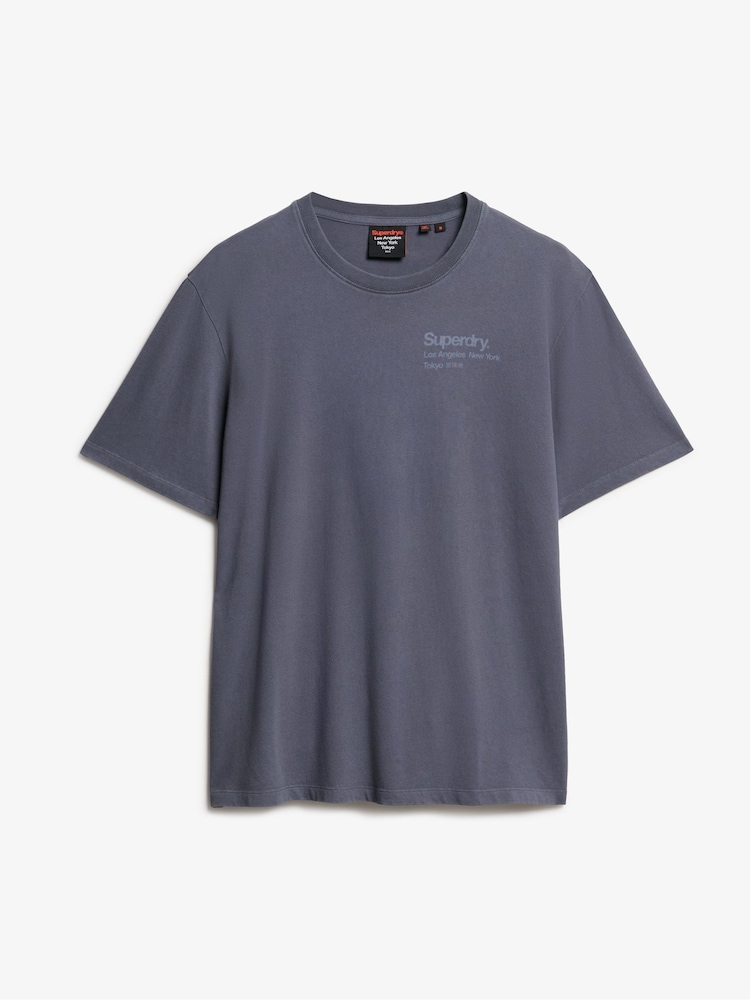 Grau - Superdry Core Logo City Loose Fit T-Shirt - Bild 4 von 4