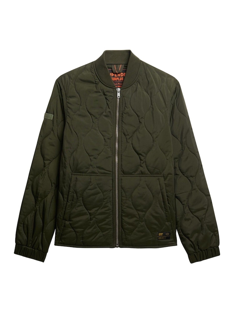 Superdry Olive Green Surplus Quilted Liner Jacket - Image 9 of 10