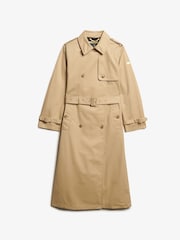 Superdry Shaker Beige Classic Trench 100% Cotton Jacket - Image 11 of 13