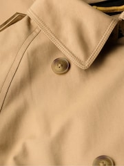 Superdry Shaker Beige Classic Trench 100% Cotton Jacket - Image 12 of 13