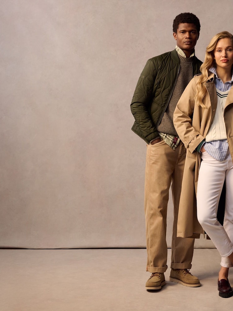 Superdry Shaker Beige Classic Trench 100% Cotton Jacket - Image 2 of 13