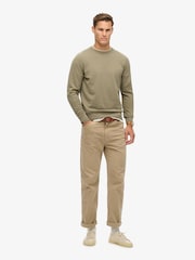 Superdry Light Khaki Green 100% Cotton Classic Essential Sweatshirt - Image 2 of 5