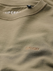 Superdry Light Khaki Green 100% Cotton Classic Essential Sweatshirt - Image 5 of 5