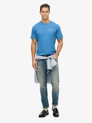 Blau - Superdry Core Logo City Loose Fit T-Shirt - Bild 2 von 5